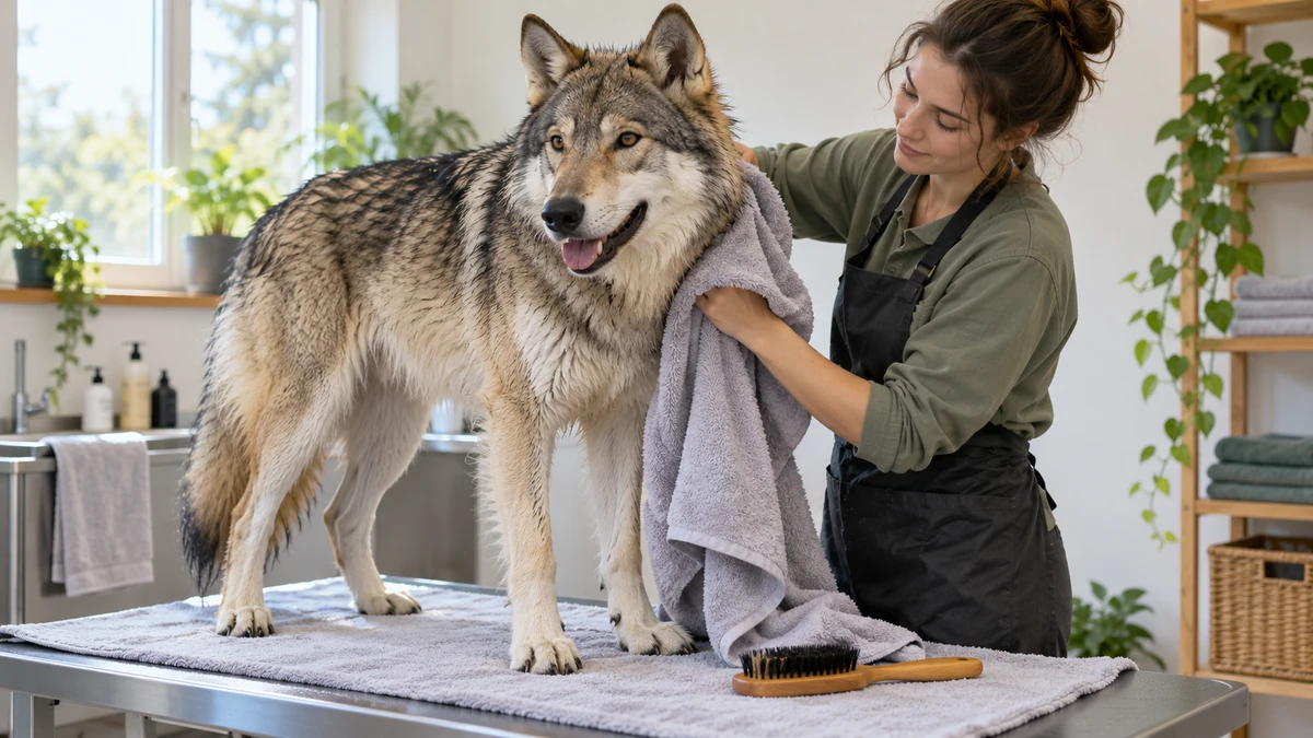 Wolfdog köpek — bakım ve tımar