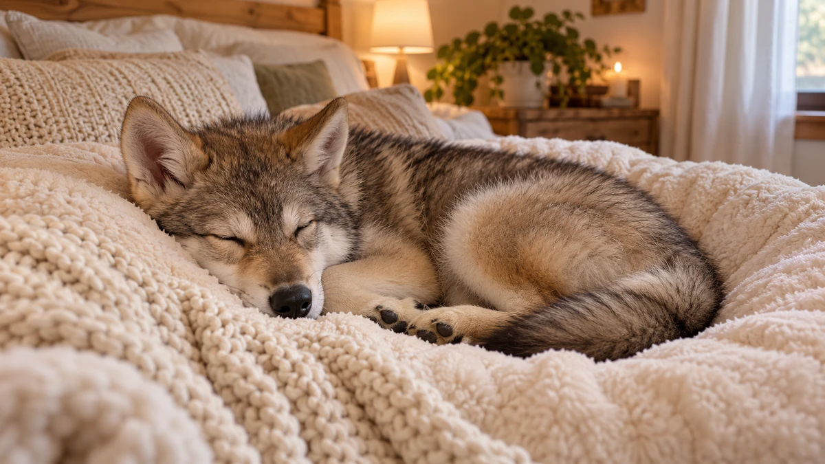 Wolfdog ilan — uyuyan Wolfdog yavru ilan fotoğrafı